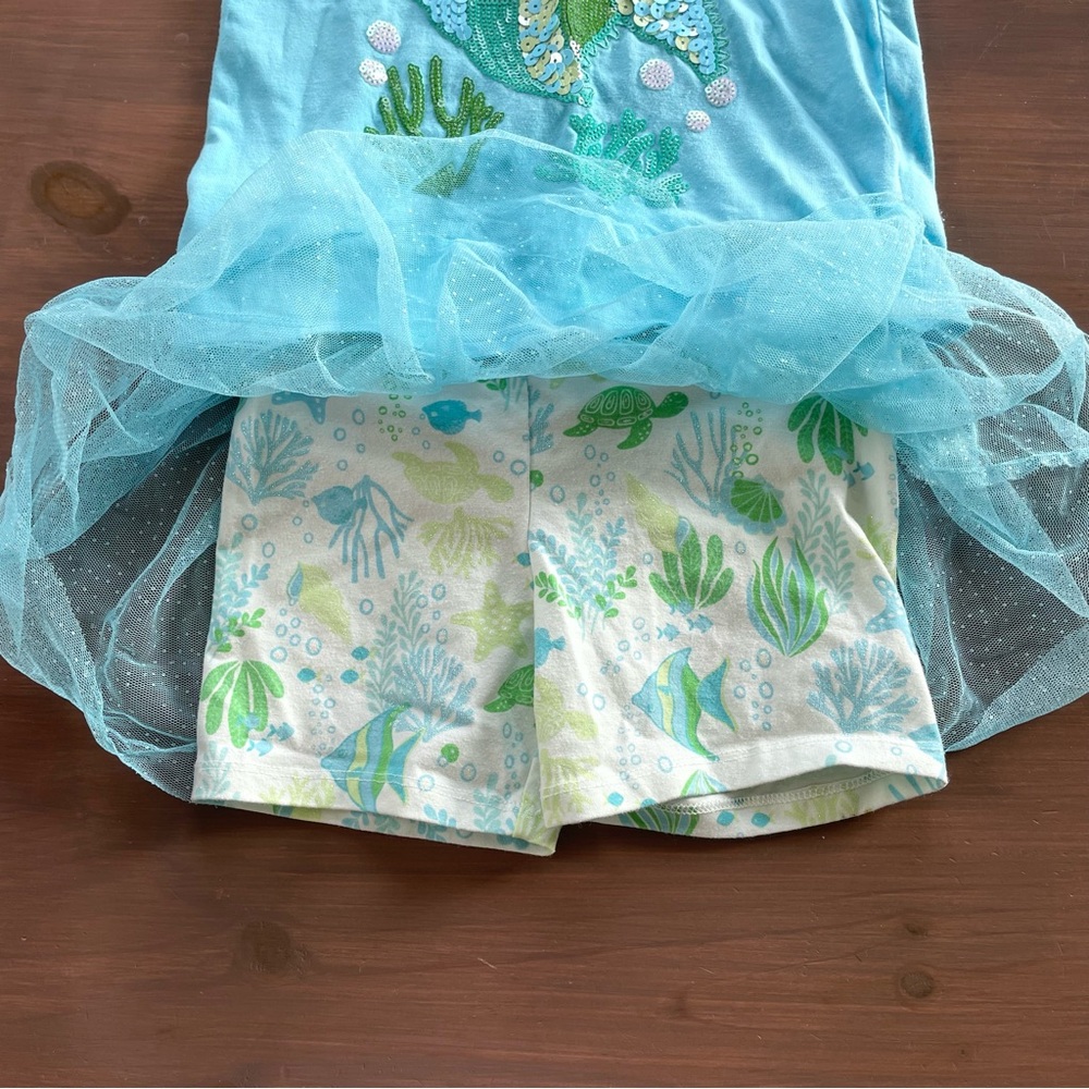 Tommy Bahamas 2 Pc Tank Top and Tutu Shorts Set w/ Embroidery - Size S (5-6) - Picture 3 of 10